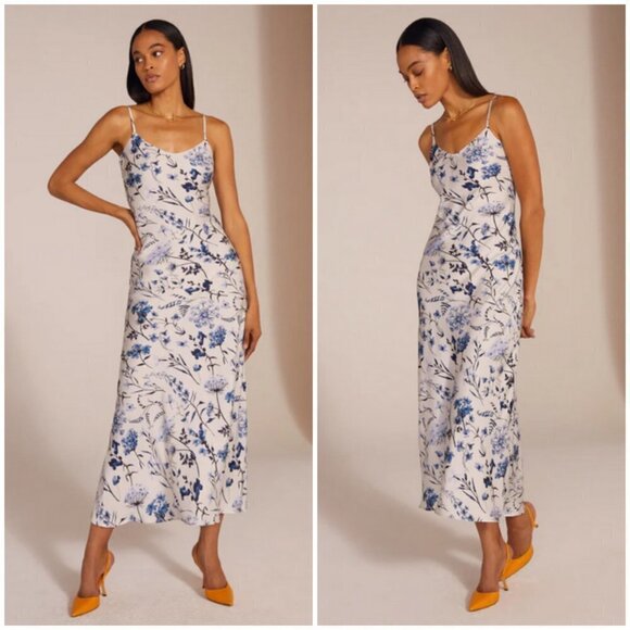 💕FAVORITE DAUGHTER💕 The Favorite Dress ~ Blue White Floral Print Medium M NWT - Picture 7 of 16